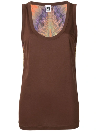 Pre-owned Missoni 2000s Abstract-print Tank Top In Brown