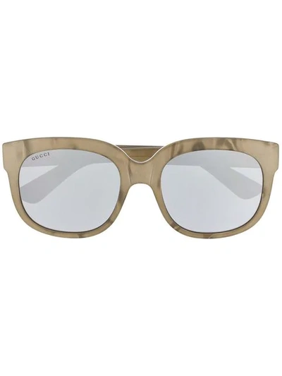 Gucci Classic Mass-shape Sunglasses In Grey