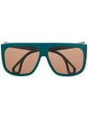 Gucci Sonnenbrille Mit Cut-outs In Blue