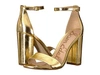 Sam Edelman , Bright Gold Distressed Metallic Leather