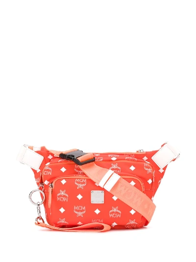 Mcm Resnick Visetos Sling Bag - Orange In Flame