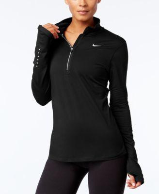 nike dri fit running top half zip