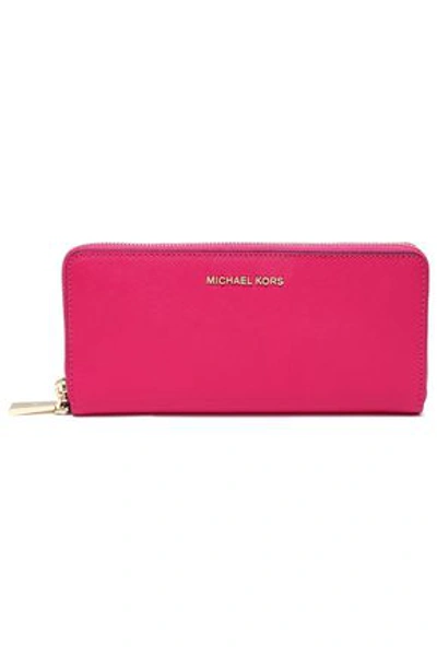 Michael Michael Kors Woman Leather Continental Wallet Bright Pink | ModeSens