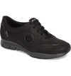 Mephisto 'yael' Soft-air Sneaker In Black Calfskin Leather