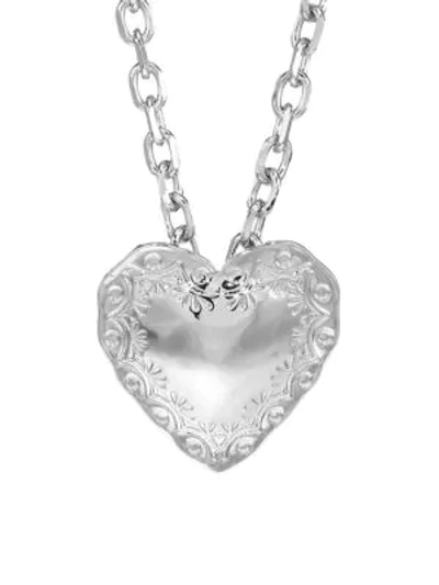 Fallon Heart Pendant Necklace In Silver