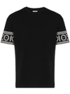 Kenzo Logo Sleeve Cotton T In Black
