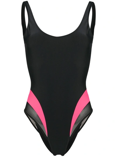 Heron Preston Contrast Panel Swimsuit - Black