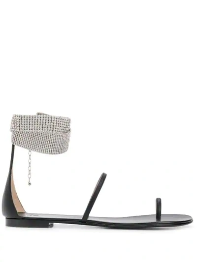 Giuseppe Zanotti Janell Flat Sandals In Black