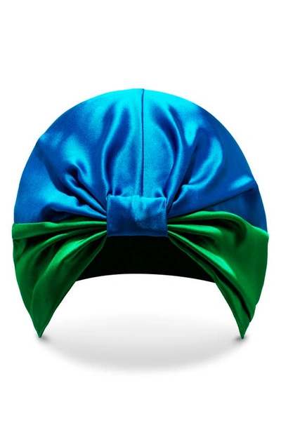 Silke London Silke Hair Wrap The Isla - Blue And Green In Multicolour