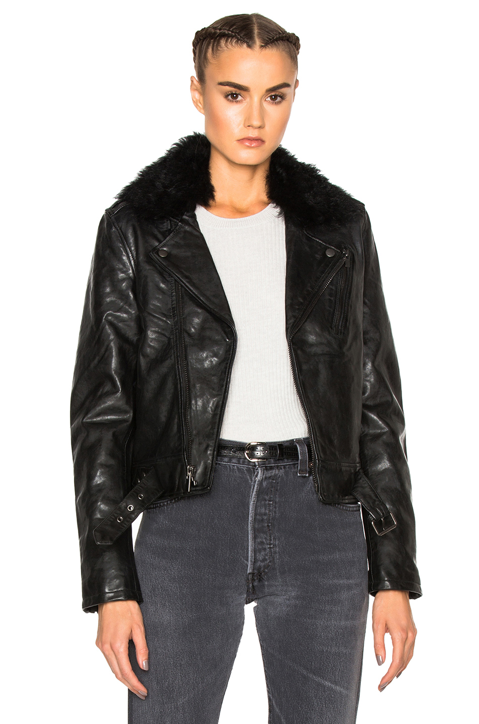 Blk Dnm Leather Jacket 1 In Black | ModeSens