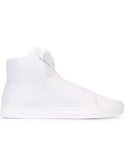 Versace White Leather Medusa High-top Sneakers