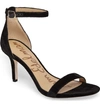 Sam Edelman 'patti' Ankle Strap Sandal In Black Velvet