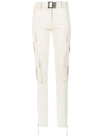 Andrea Bogosian Straight Fit Trousers In White
