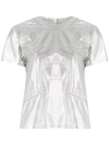 Andrea Bogosian Leather T-shirt In Silver