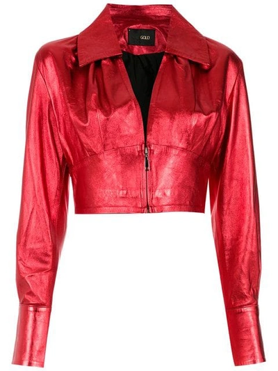 Andrea Bogosian Leather Jacket In Red