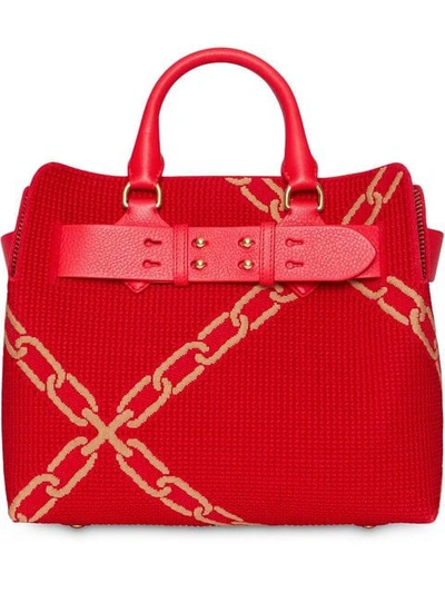 Burberry The Small Knitted Link Belt Bag - Red