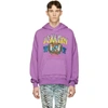 Amiri Beverly Hills Printed Cotton-jersey Hoody In Pur Purple