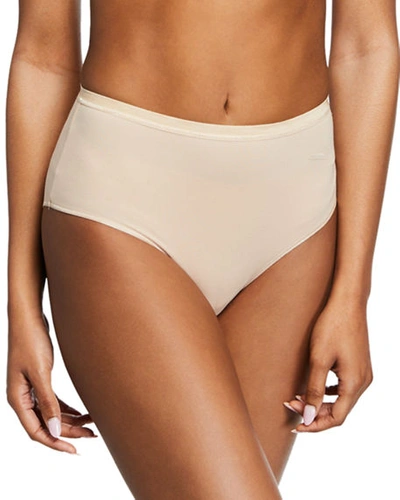 Hanro Cotton Sensation High-leg Full Briefs In Beige