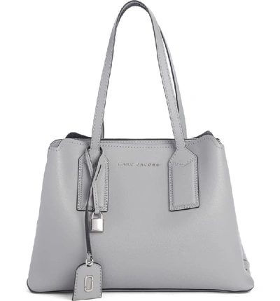 Marc Jacobs The Editor Large Pebbled Leather Tote Bag In Rock Gray/gold