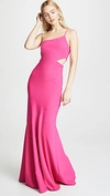 Likely Josephine One-shoulder Mermaid Gown In Fuchsia