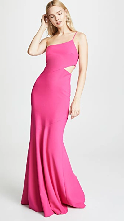Likely Josephine One-shoulder Mermaid Gown In Fuchsia