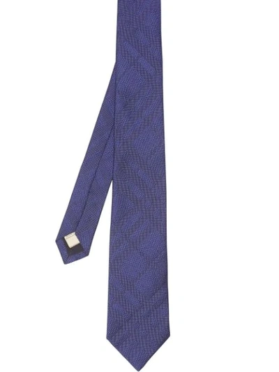 Burberry Classic Cut Check Silk Jacquard Tie In Blue