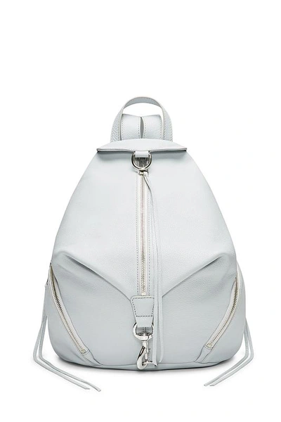 Rebecca Minkoff Julian Leather Backpack In Ice Grey