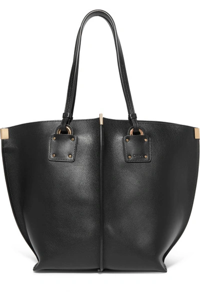 Chloé Vick Textured-leather Tote In Black
