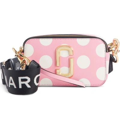 Marc Jacobs Dot Snapshot Leather Crossbody Bag - Pink In Primrose Multi