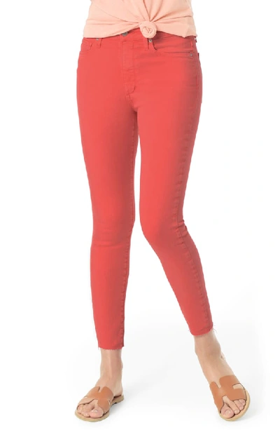 Joe's Flawless - Icon Raw Hem Crop Skinny Jeans In Hibiscus