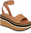 Alias Mae Oasis Sandwich Platform Sandal In Light Tan Leather