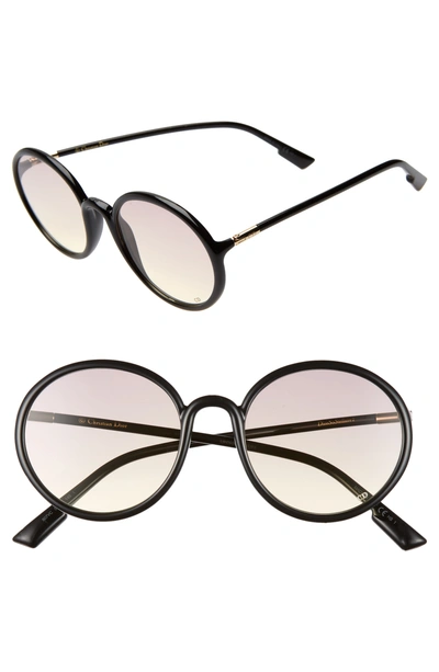 Dior Stellair2s 52mm Round Sunglasses In Black/ Pink