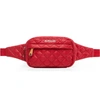 Mz Wallace Metro Belt Bag In Apple Red/silver