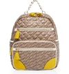 Mz Wallace Small Crosby Backpack - Metallic In Sunshine Legend