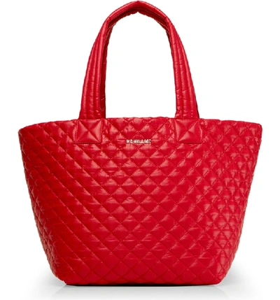 Mz Wallace Medium Metro Quilted Nylon Tote In Apple