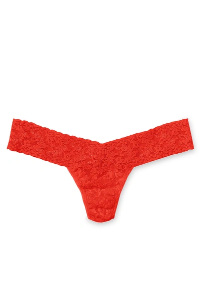 Hanky Panky Signature Lace Low Rise Thong In Fiery Red