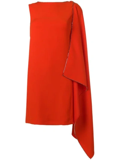 Mcq By Alexander Mcqueen Short Rhinestone-embellished Dress In Red