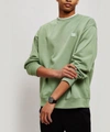 Acne Studios Face Oversized Cotton Sweater In Dusty Green