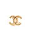 Chanel Cc Logo Brooch - Gold