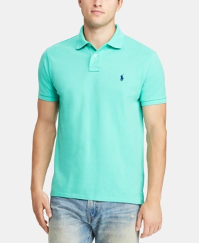 Polo Ralph Lauren Men's Custom Slim Fit Mesh Polo In Sunset Green