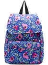 Christian Wijnants Aki Floral Print Backpack In Blue