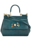 Dolce & Gabbana Mini Sicily Shoulder Bag In Blue