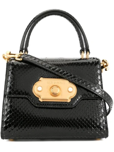 Dolce & Gabbana Mini Welcome Shoulder Bag In Black