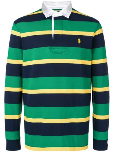 Polo Ralph Lauren Striped Polo Shirt In Green