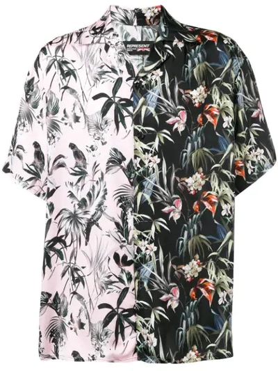 Represent Split Floral Print Shirt In Pink