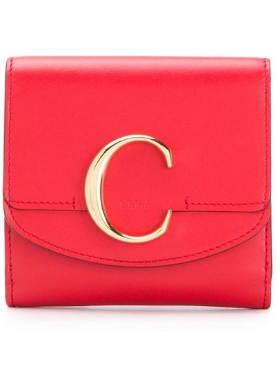 Chloé C Wallet In Red