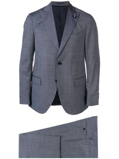 Lardini Single Breasted Suit In Blue