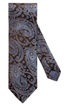 Eton Paisley Silk Classic Tie In Navy