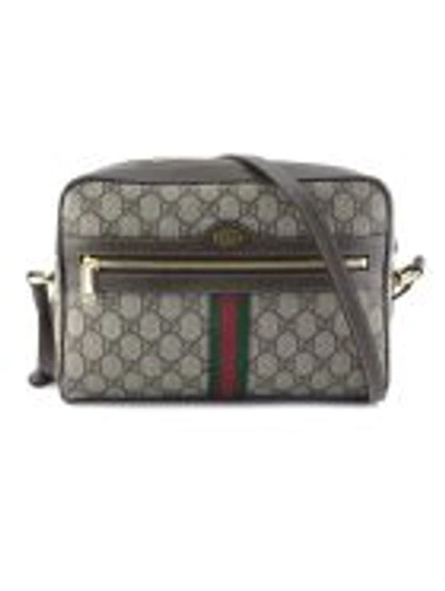 Gucci Ophidia Gg Supreme Canvas Shoulder Bag In Beige
