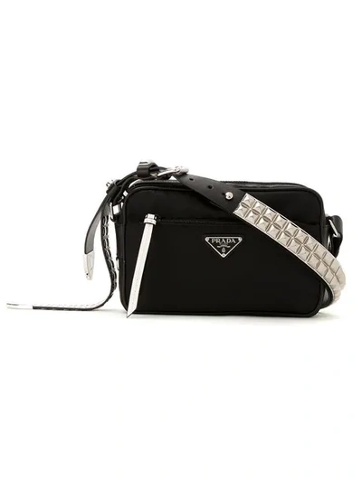 Prada Nylon Shoulder Bag In Black ,white